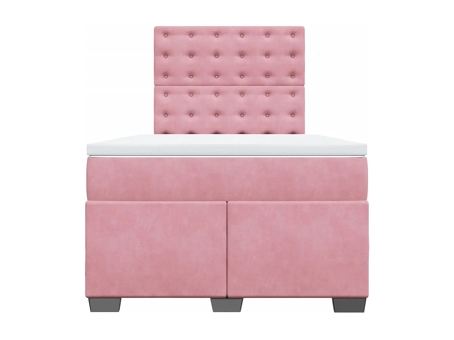 Boxspring met matras fluweel roze 120x200 cm