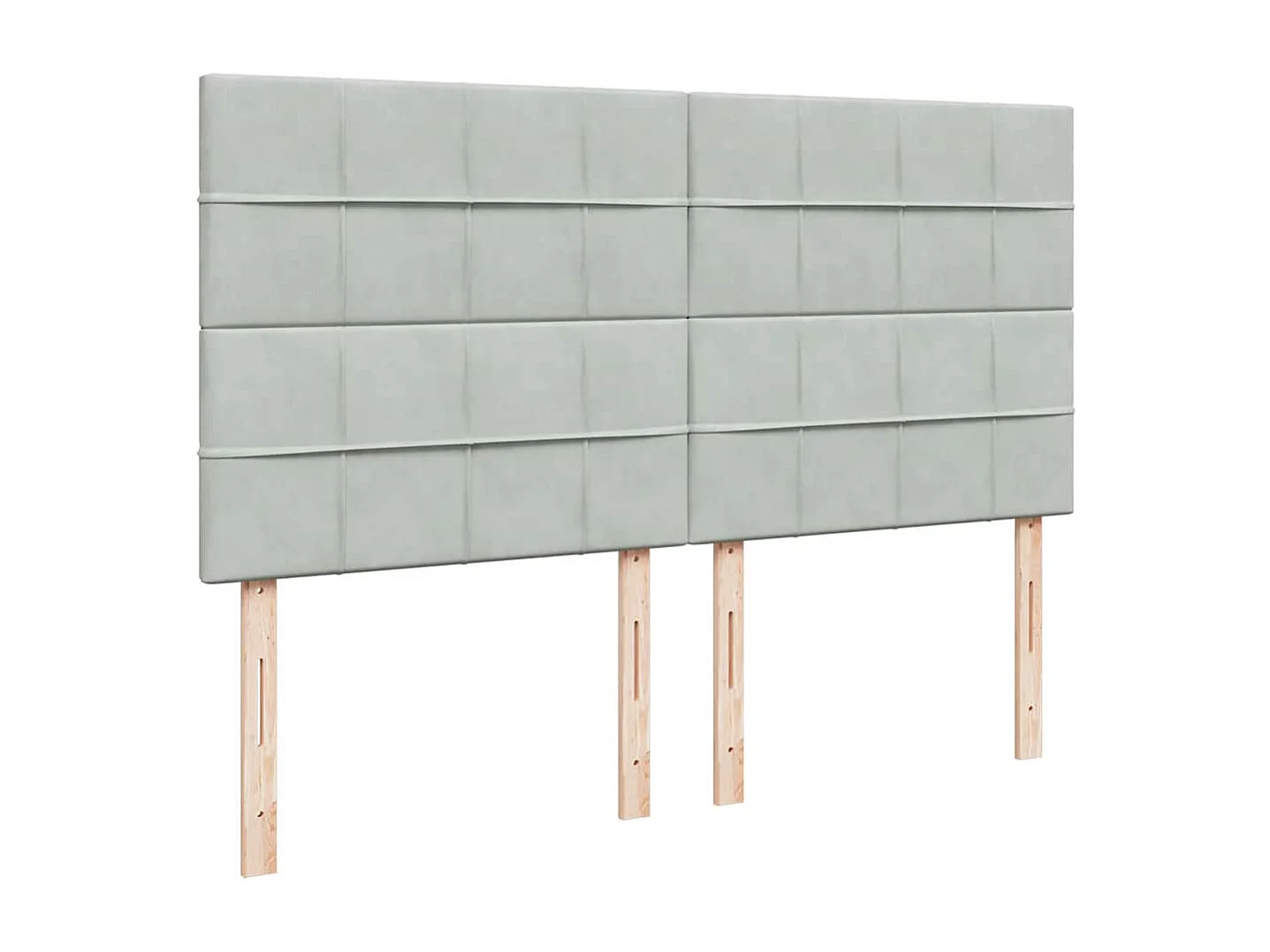 Boxspringbett mit Matratze Hellgrau 200x200 cm Samt