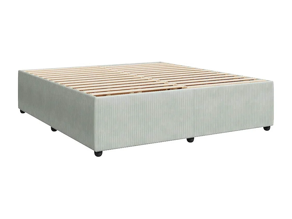 Boxspringbett mit Matratze Hellgrau 200x200 cm Samt