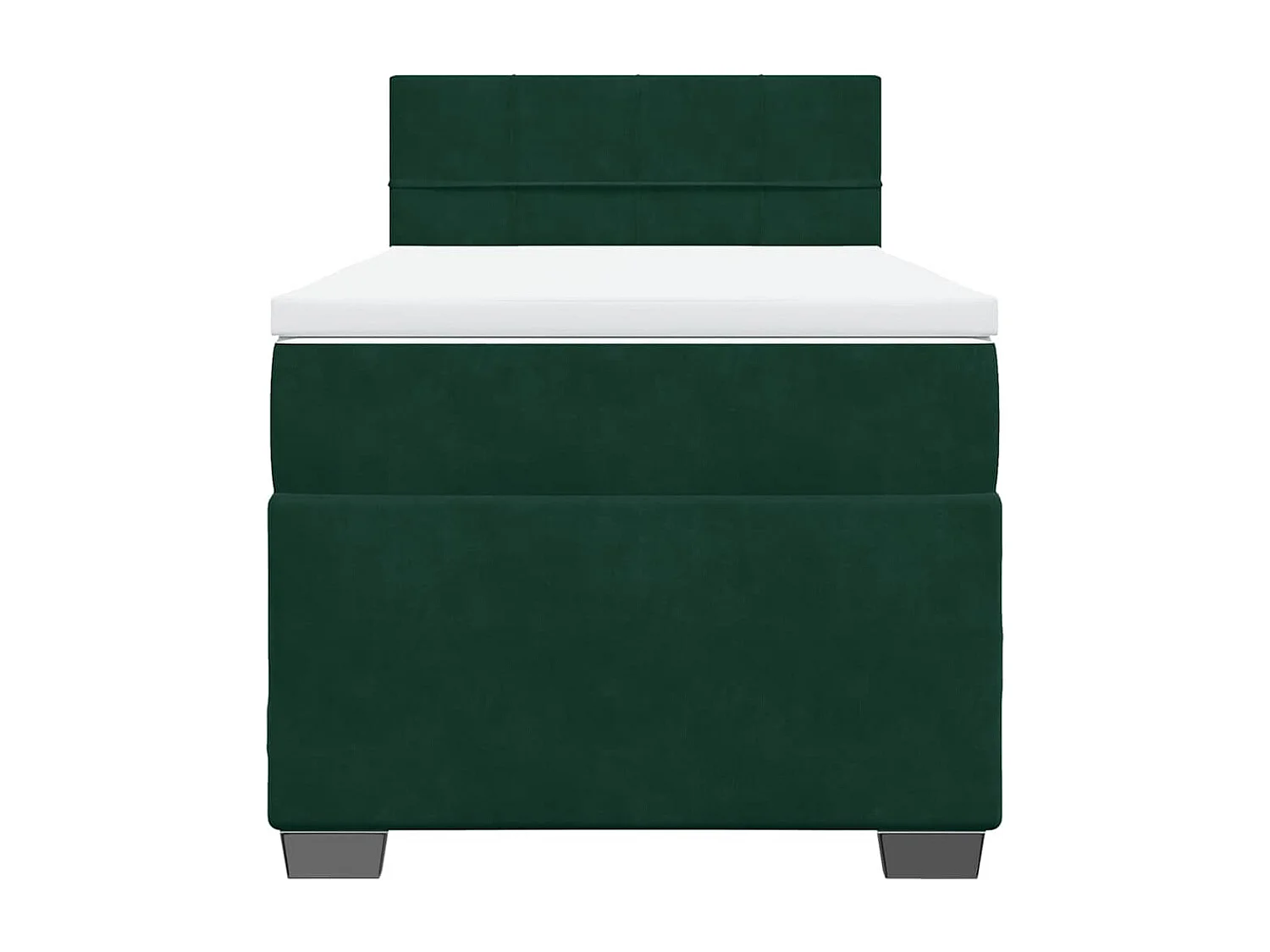 Sommier à lattes de lit avec matelas Vert foncé 90x190 cm