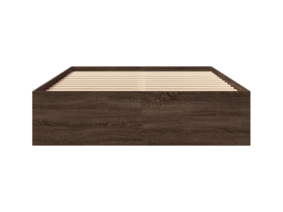 Giroletto senza Materasso Rovere Marrone 140x190 cm Truciolato