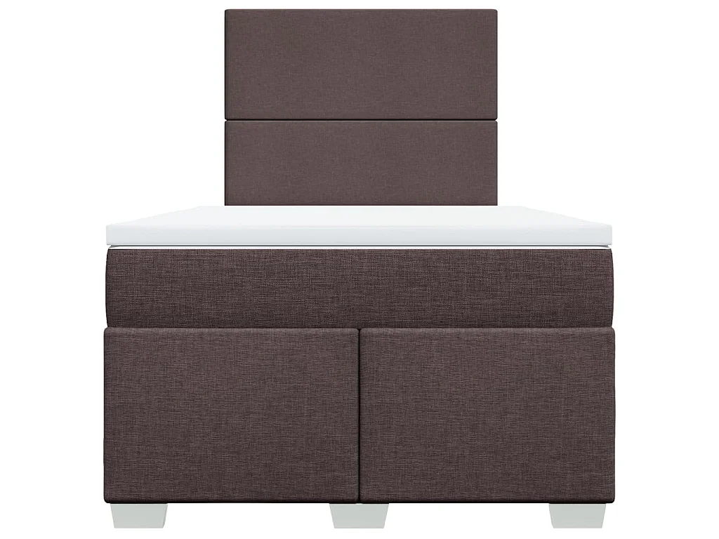 Boxspringbett mit Matratze Dunkelbraun 120x200 cm Stoff