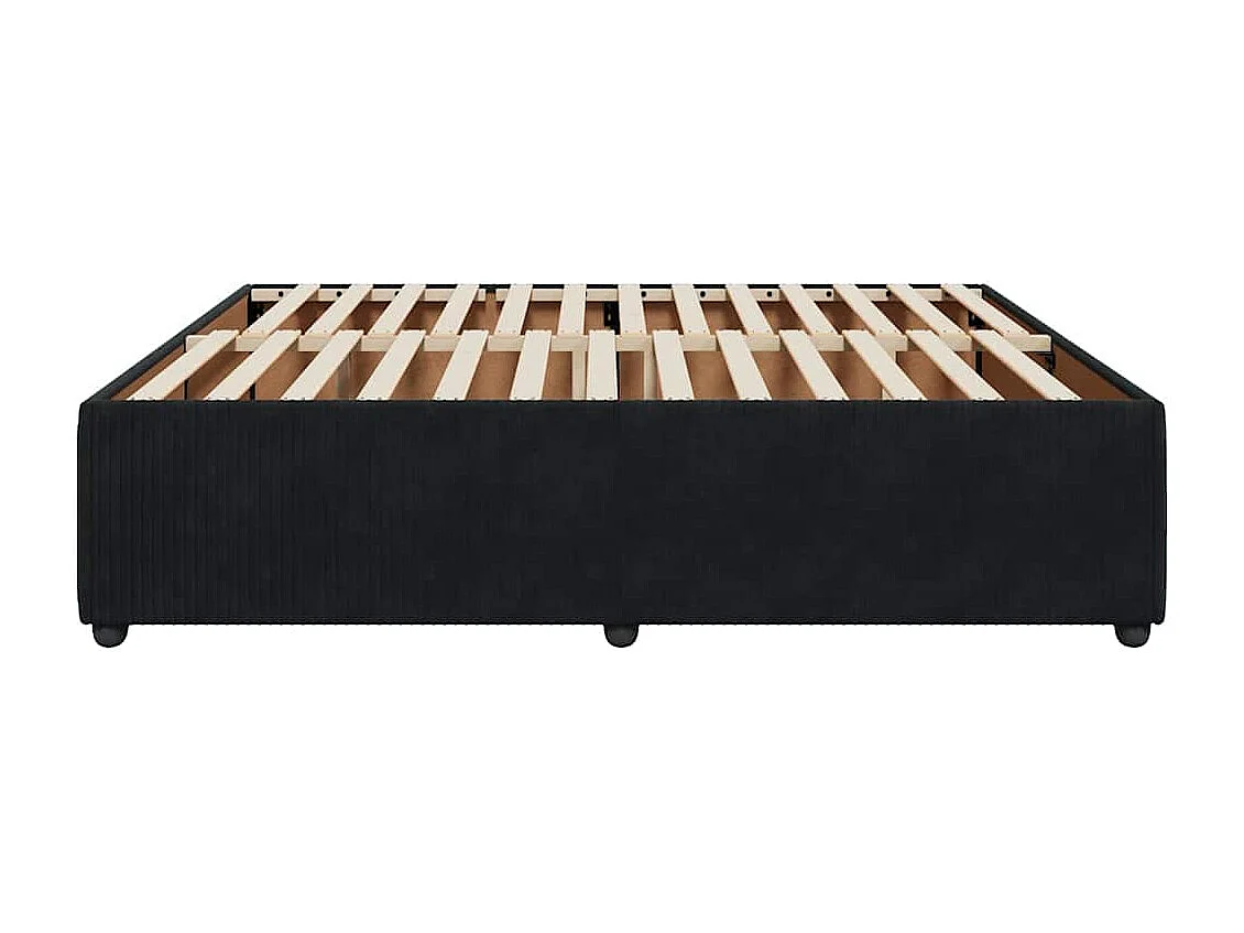 Cadre de lit sans matelas noir 180x200 cm velours