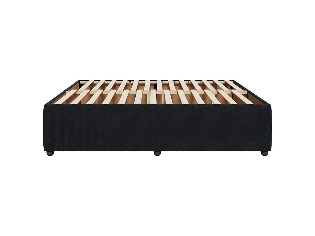 Bedframe zonder matras 180x200 cm fluweel zwart