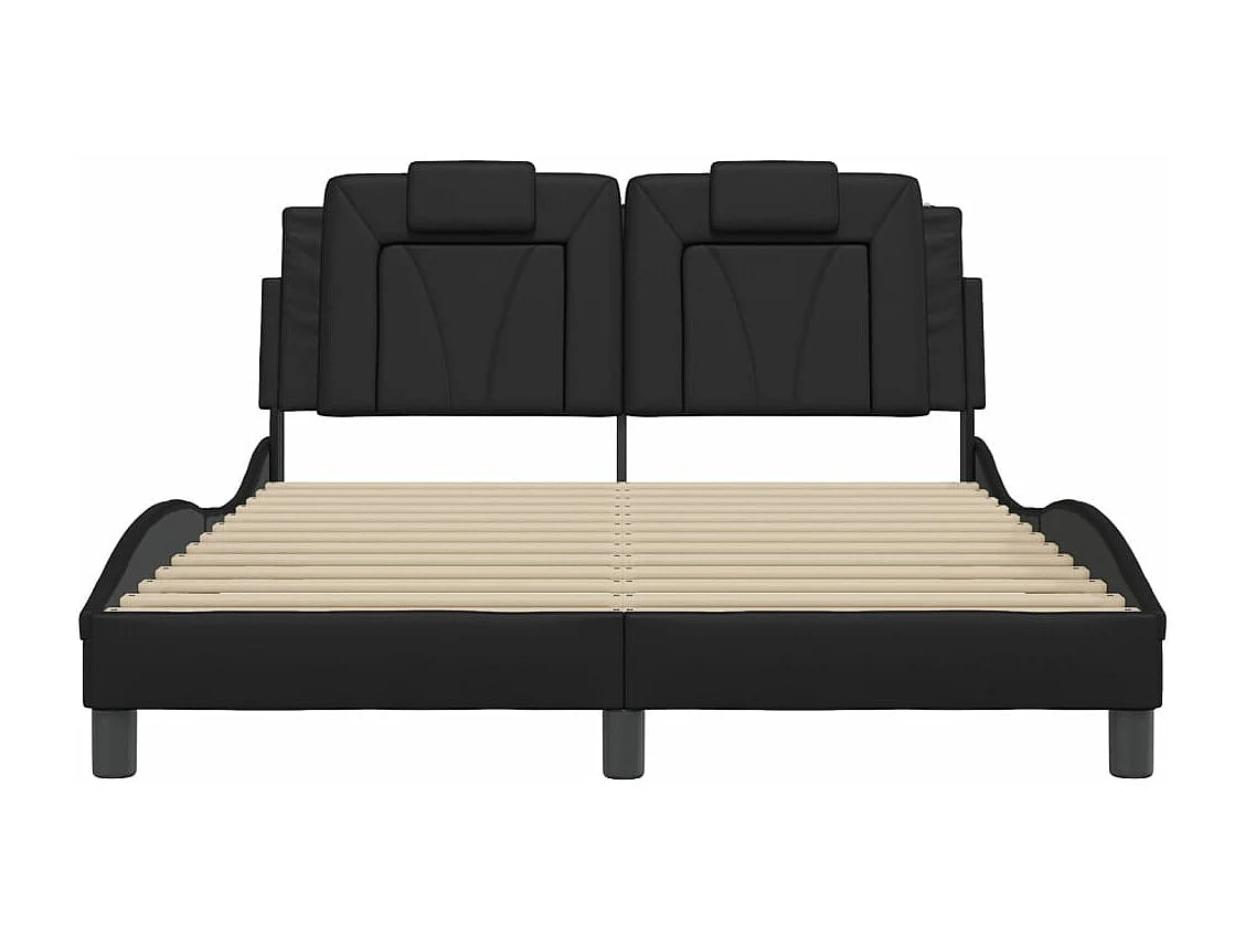 Bedframe "Viana" met LED zonder matras zwart 140x200 cm