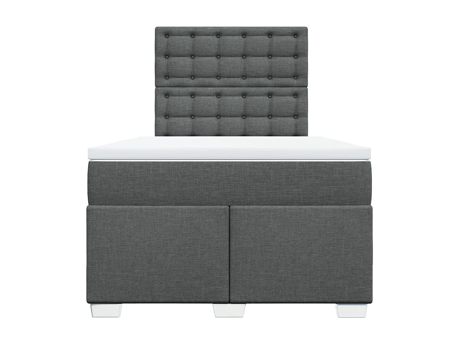 Giroletto a Molle con Materasso Grigio Scuro 120x190cm Tessuto