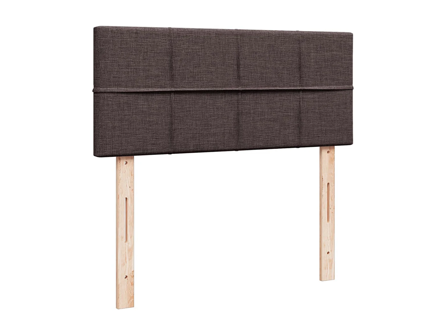 Cama box spring con colchón tela marrón oscuro 120x200 cm