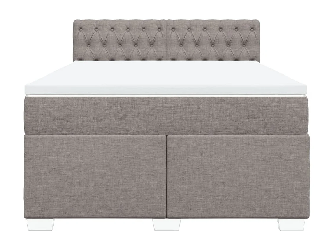 Boxspring met matras stof taupe 160x200 cm