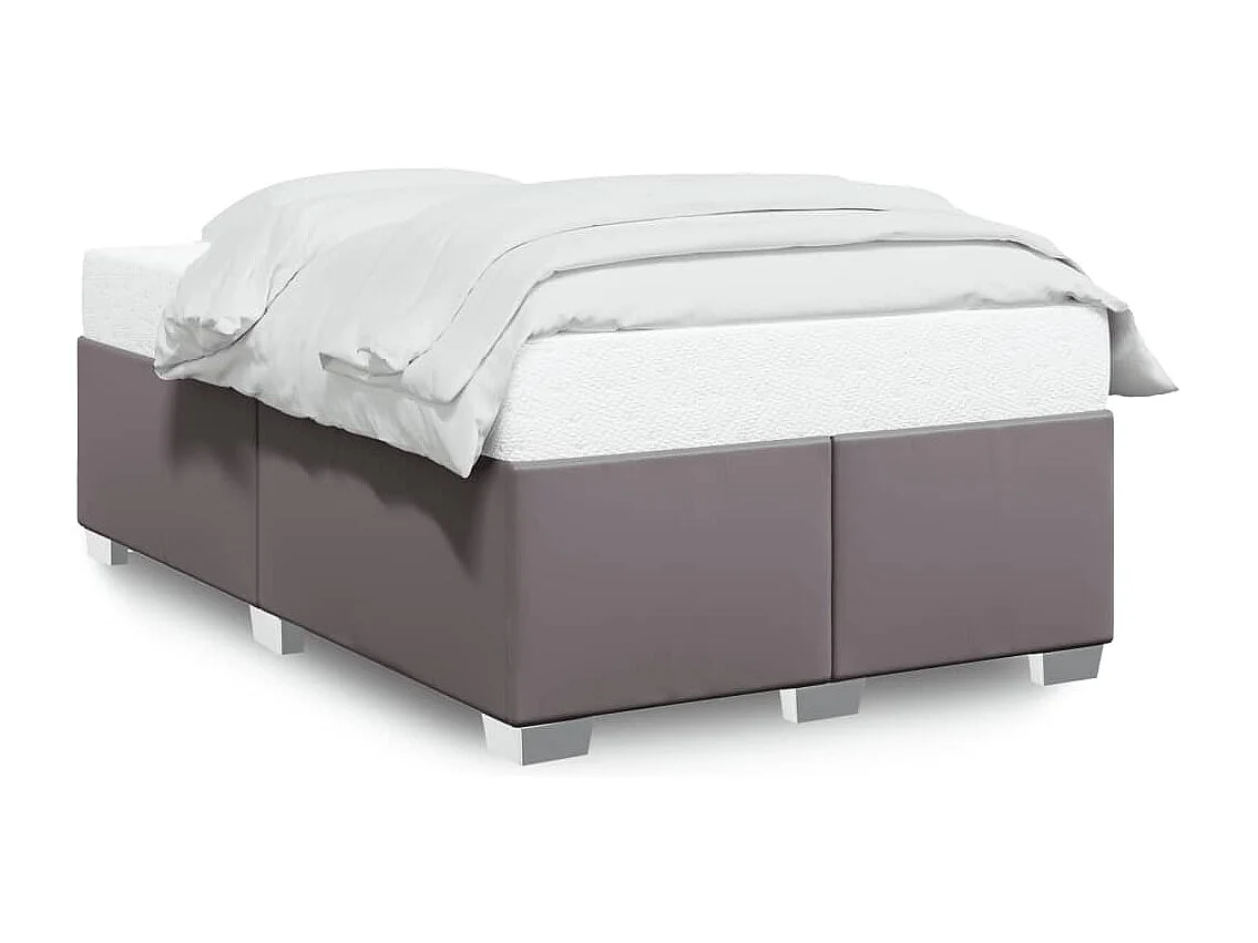 Cadre de lit sans matelas gris 120x200 cm similicuir