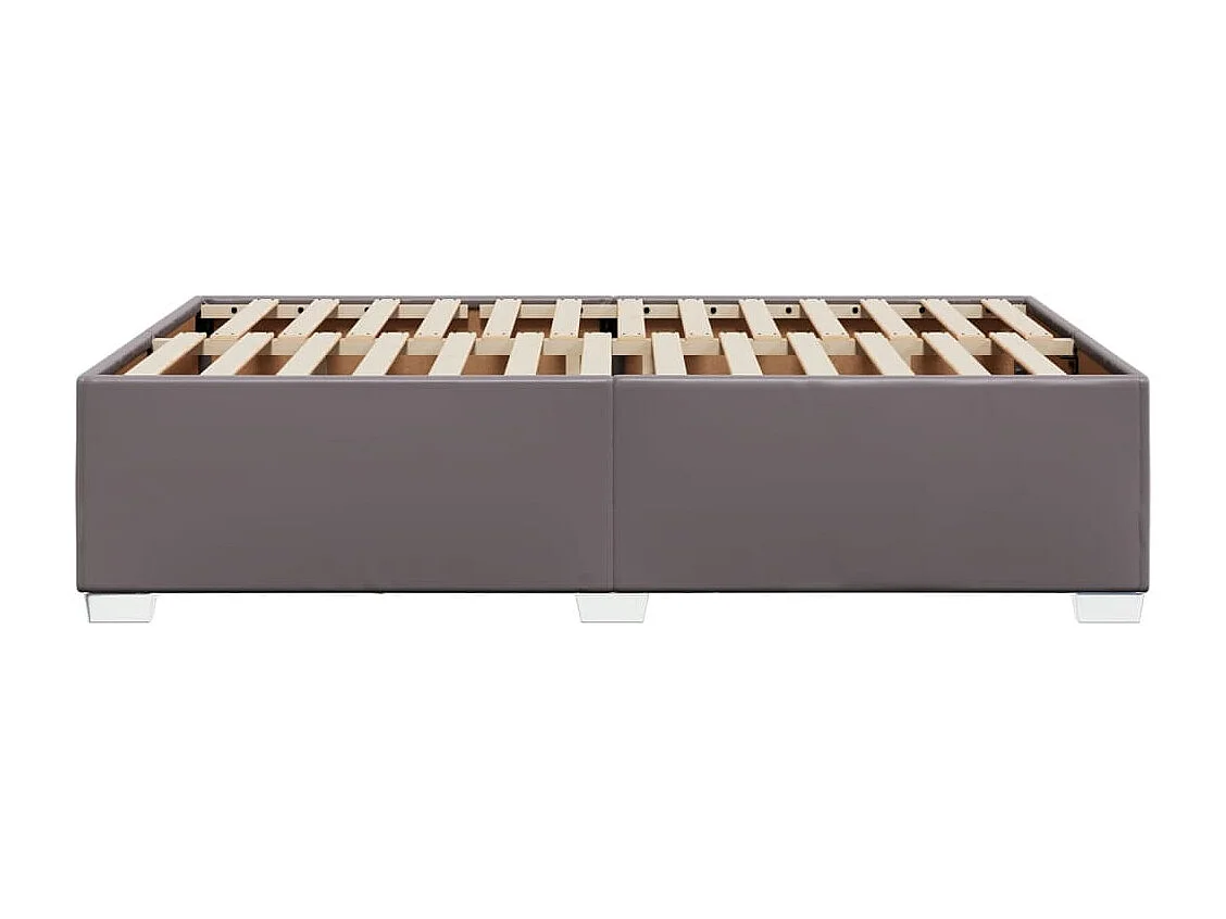 Cadre de lit sans matelas gris 120x200 cm similicuir