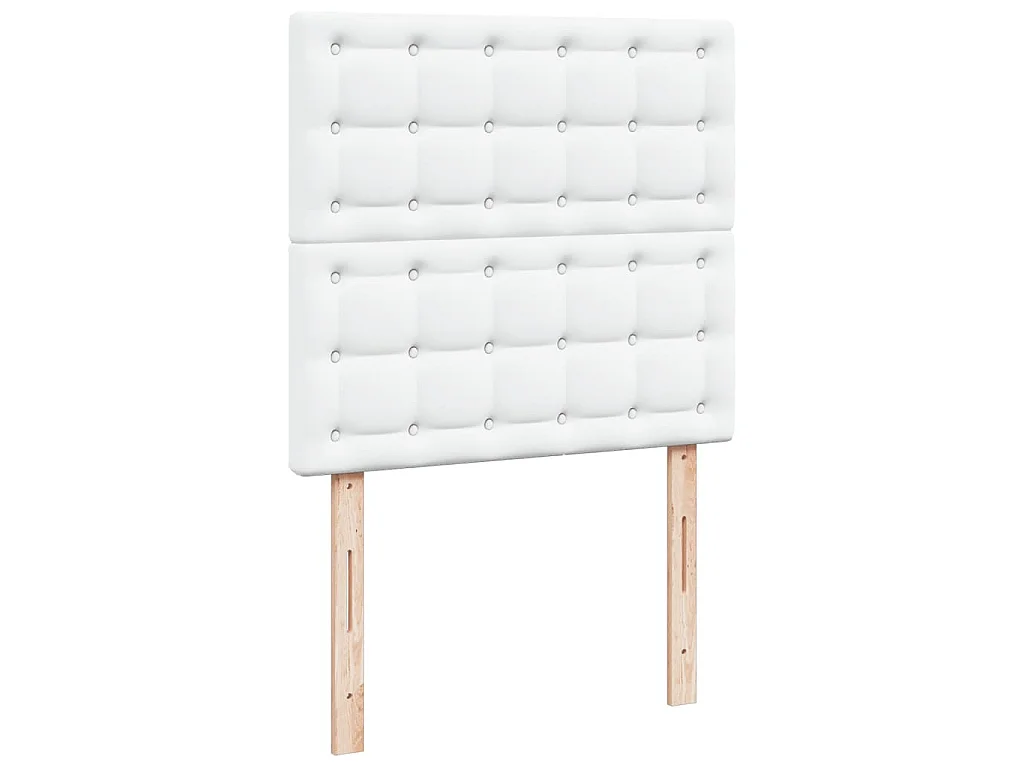 Boxspring met matras kunstleer wit 100x200 cm