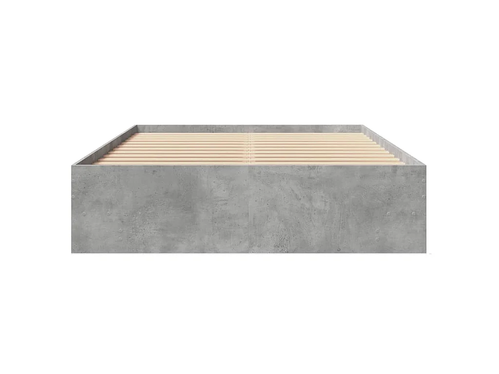 Bedframe bewerkt hout betongrijs 120x190 cm