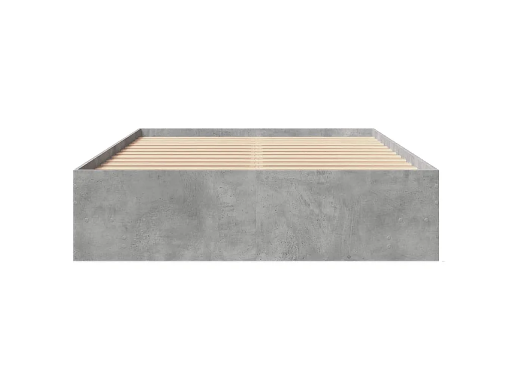 Bedframe bewerkt hout betongrijs 120x190 cm