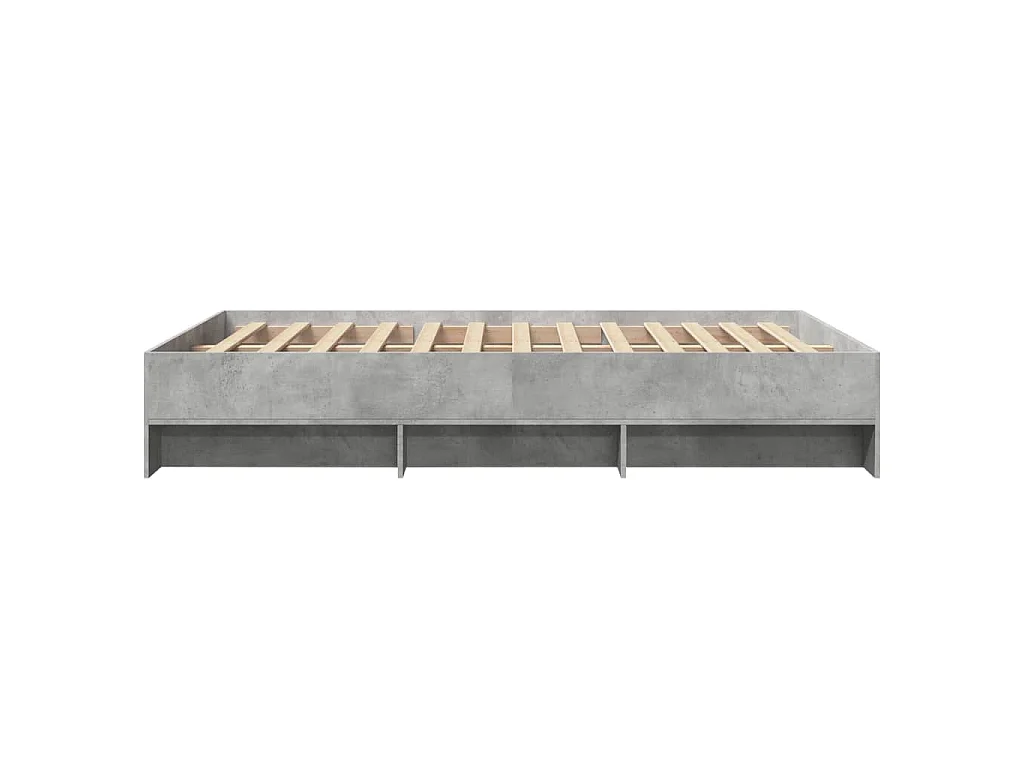 Bedframe bewerkt hout betongrijs 120x190 cm