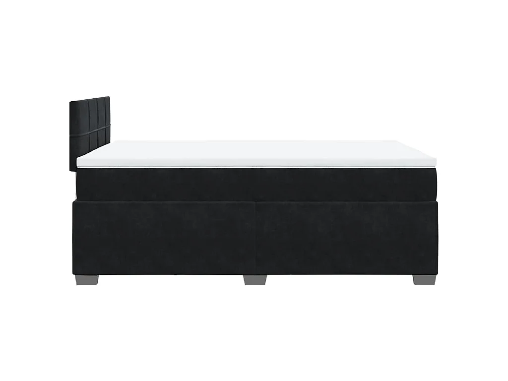Boxspringbett mit Matratze Schwarz 120x200 cm Samt