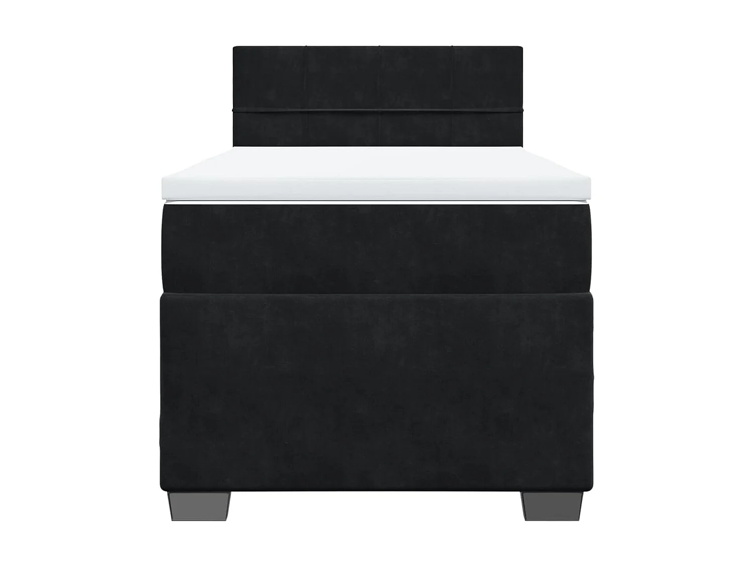 Boxspring met matras fluweel zwart 80x200 cm