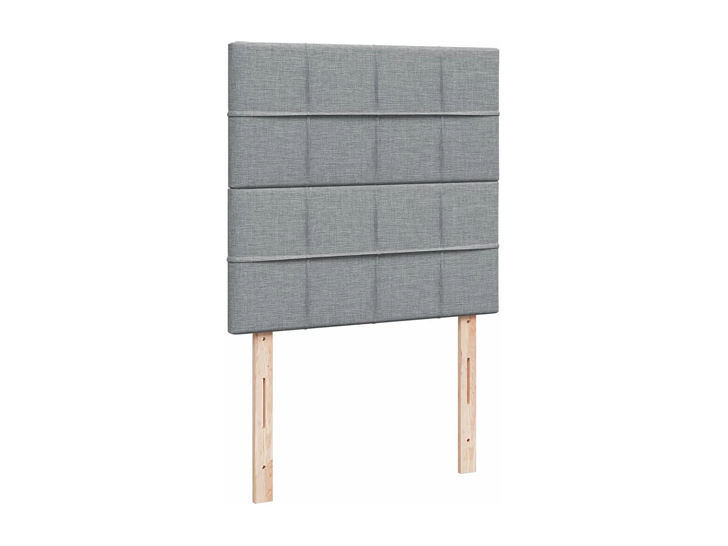 Boxspringbett mit Matratze Hellgrau 100x200 cm Stoff