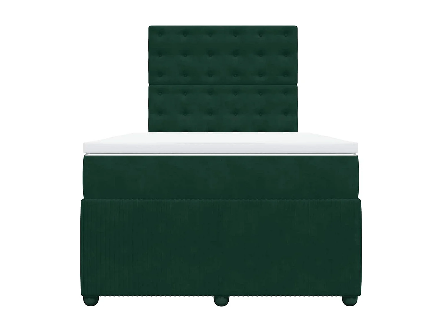 Sommier à lattes de lit et matelas Vert foncé 120x200cm Velours