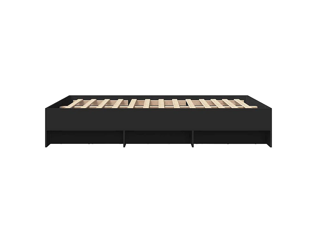 Bettgestell Schwarz 140x190 cm Holzwerkstoff