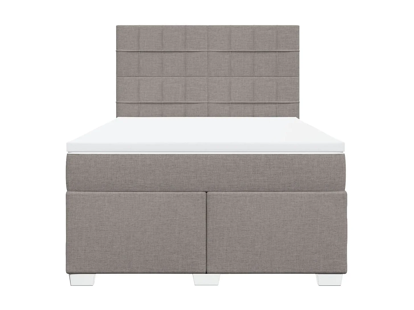 Giroletto a Molle con Materasso Tortora 160x200 cm in Tessuto