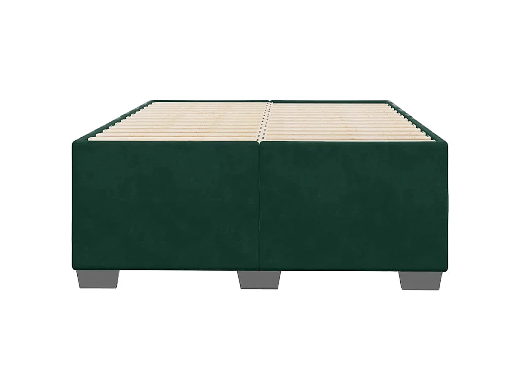 Giroletto senza Materasso Verde Scuro 120x200 cm in Velluto