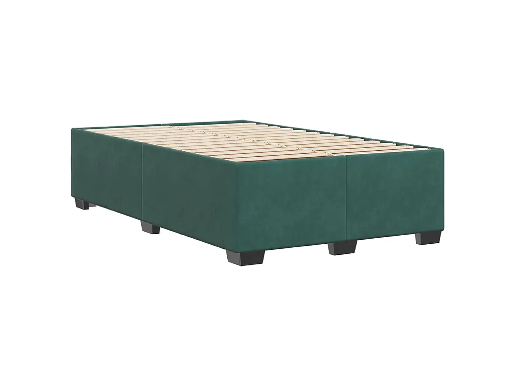 Giroletto senza Materasso Verde Scuro 120x200 cm in Velluto
