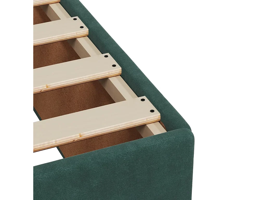 Giroletto senza Materasso Verde Scuro 120x200 cm in Velluto