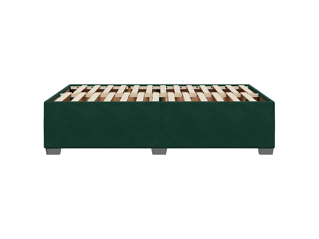 Cadre de lit sans matelas vert foncé 120x200 cm velours