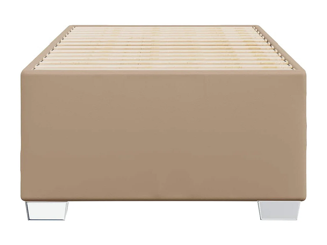 Cadre de lit sans matelas cappuccino 100x200 cm similicuir