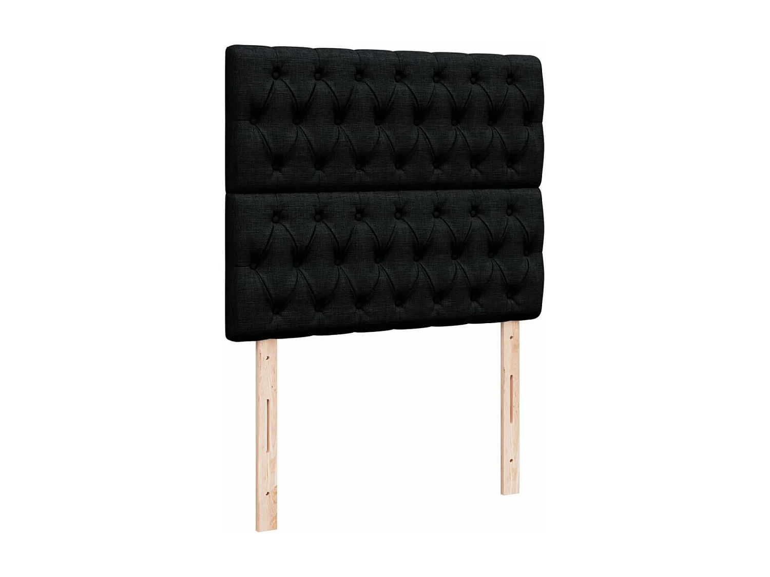 Sommier à lattes de lit avec matelas noir 120x190 cm tissu