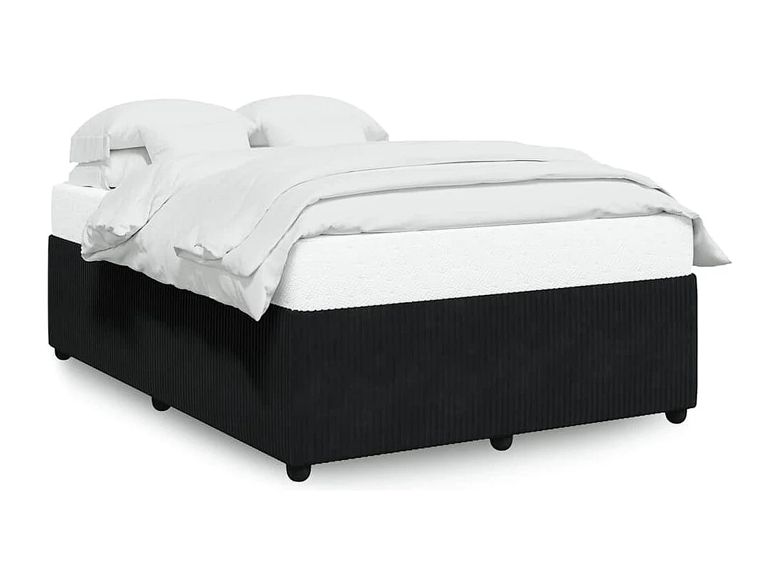 Cadre de lit sans matelas noir 140x200 cm velours