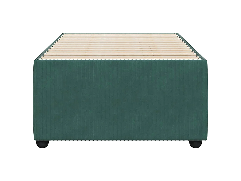 Bettgestell ohne Matratze Dunkelgrün 90x190 cm Samt