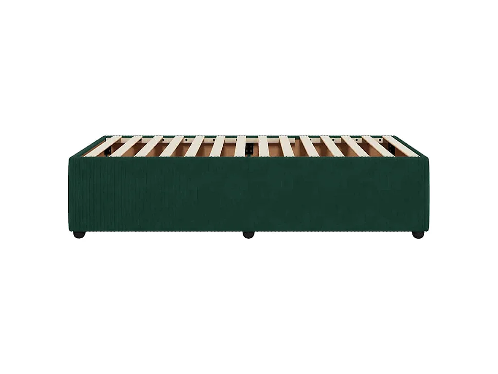 Bedframe zonder matras 90x190 cm fluweel donkergroen