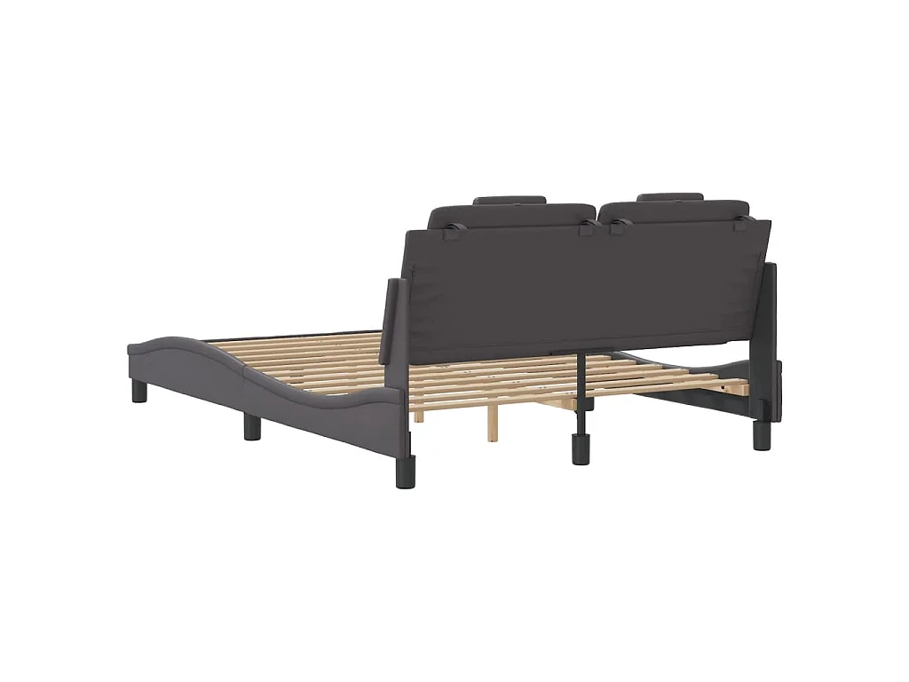 Giroletto Viana con LED senza Materasso Grigio 140x200 cm