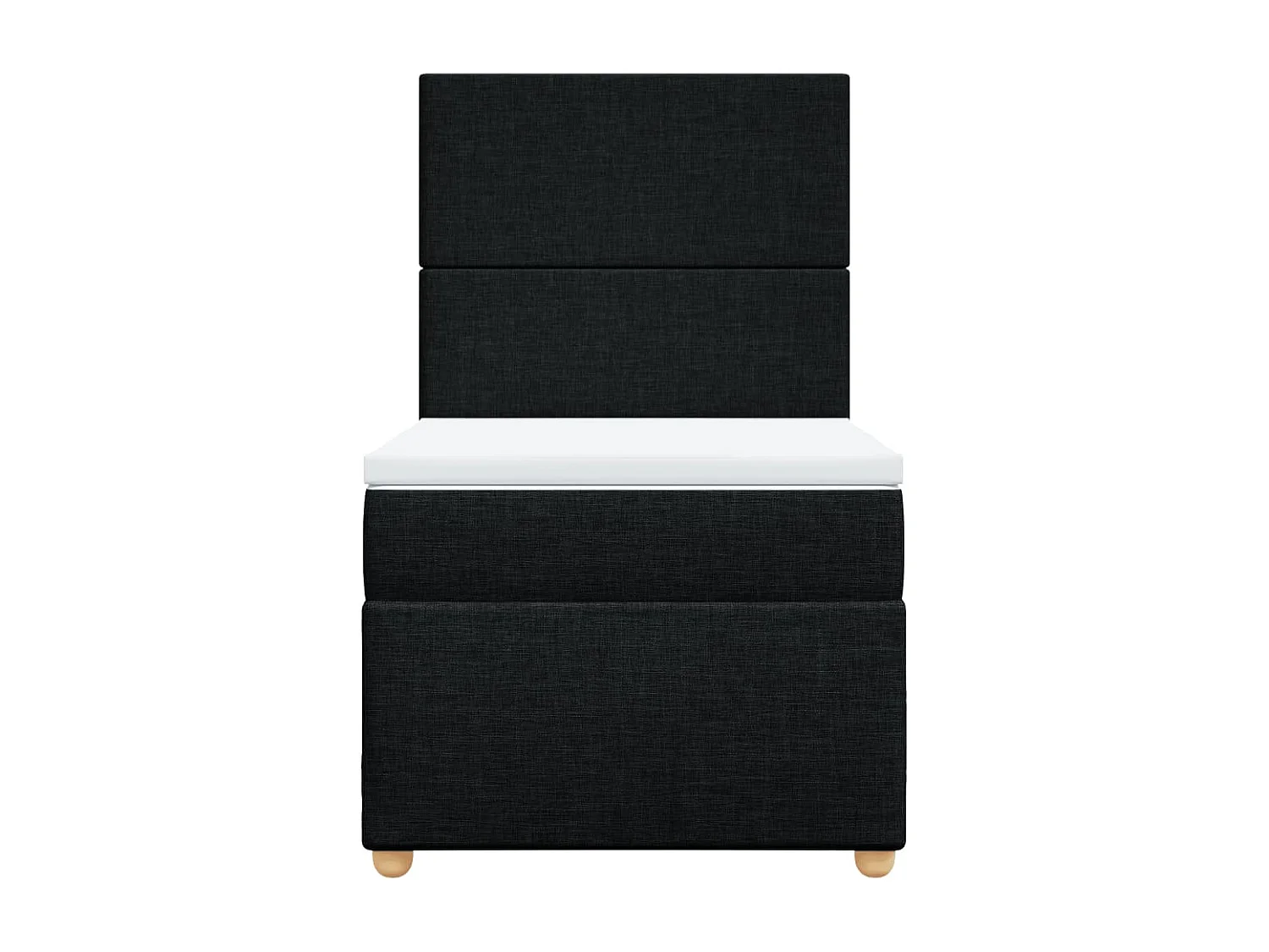 Sommier à lattes de lit avec matelas Noir 100x200 cm Tissu