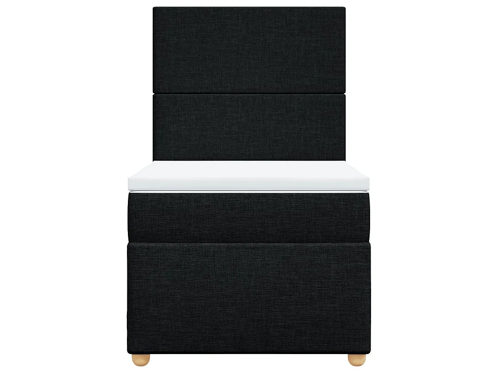 Boxspringbett mit Matratze Schwarz 100x200 cm Stoff