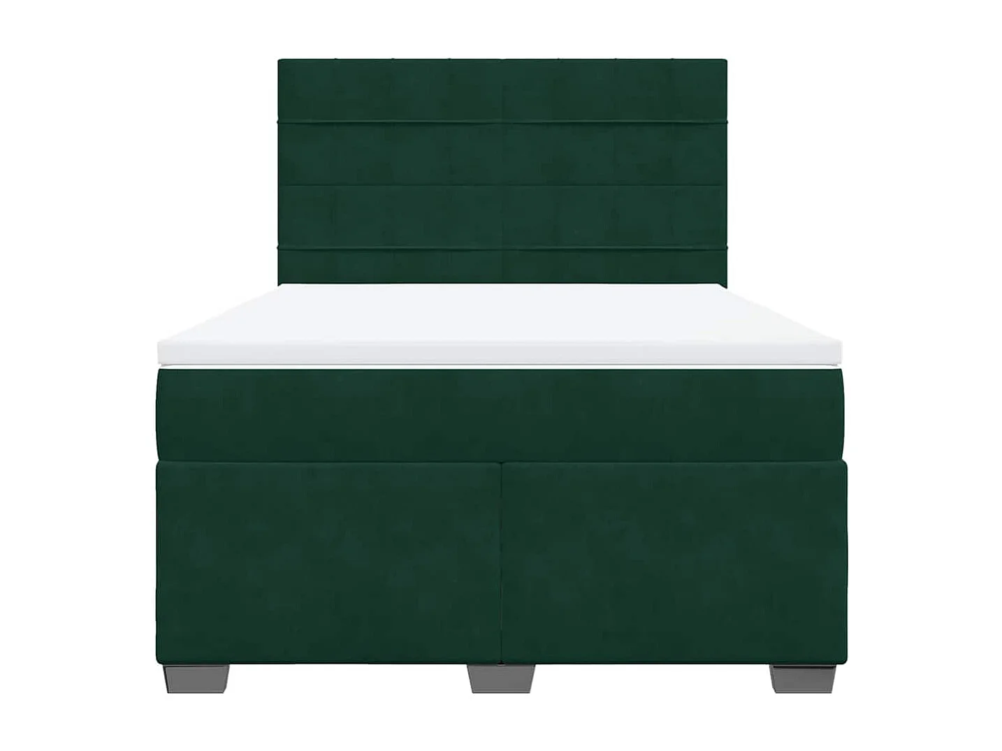 Sommier à lattes de lit et matelas Vert foncé 160x200cm Velours