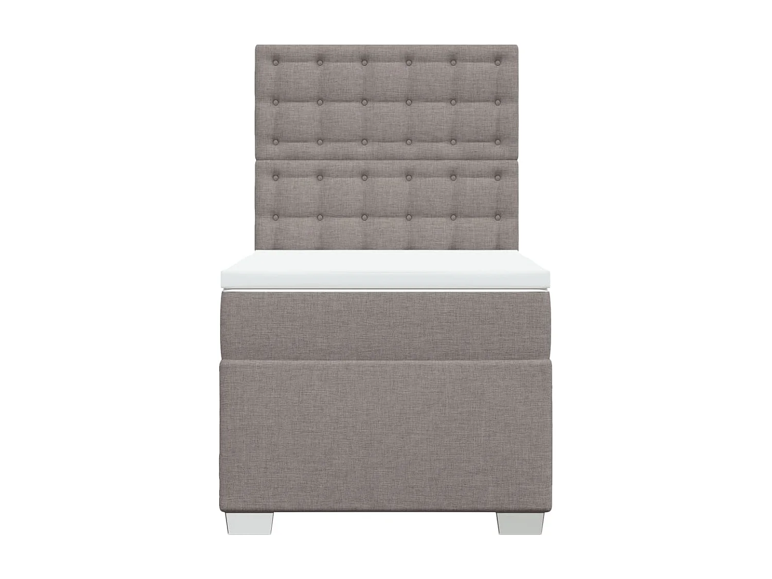 Sommier à lattes de lit avec matelas Taupe 80x200 cm Tissu