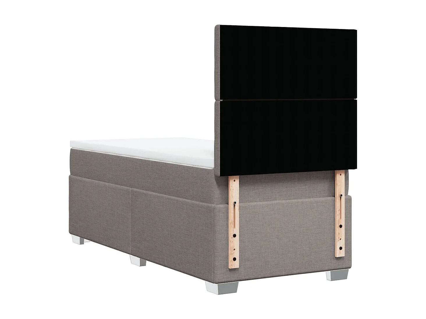 Sommier à lattes de lit avec matelas Taupe 80x200 cm Tissu