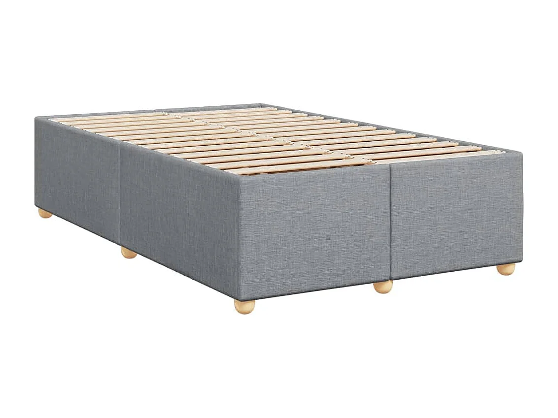 Giroletto a Molle con Materasso Grigio Chiaro 120x200cm Tessuto
