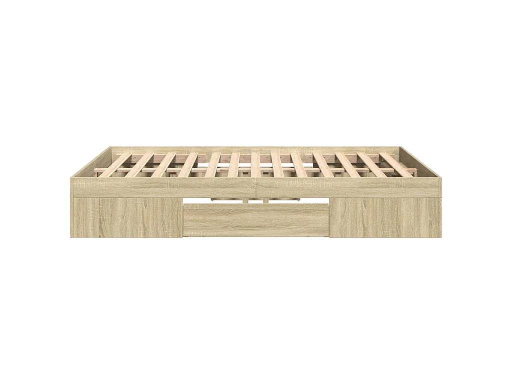 Cadre de lit sans matelas chêne sonoma 120x190 cm