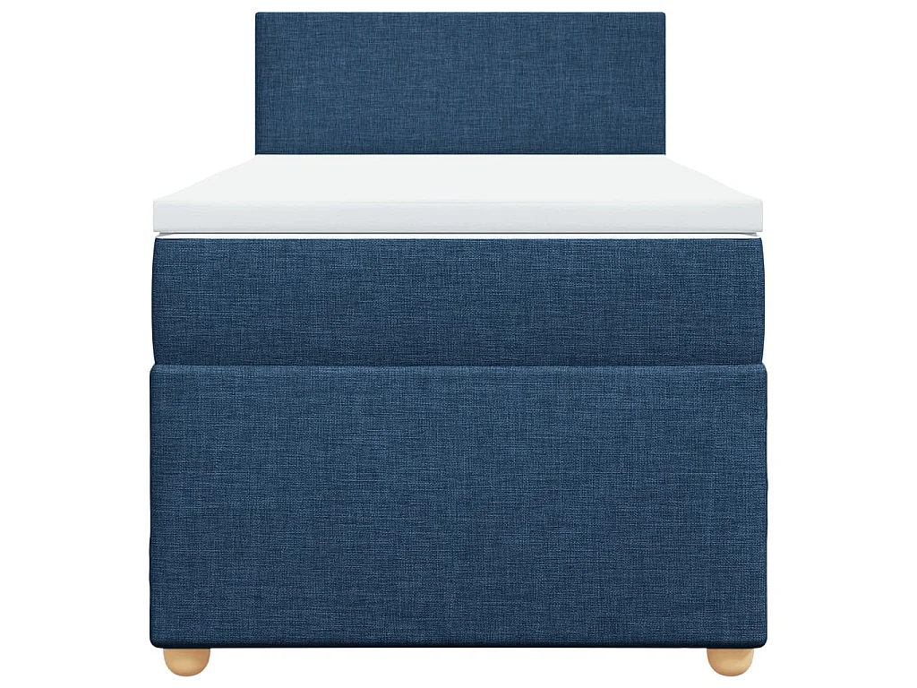 Boxspringbett mit Matratze Blau 90x190 cm Stoff
