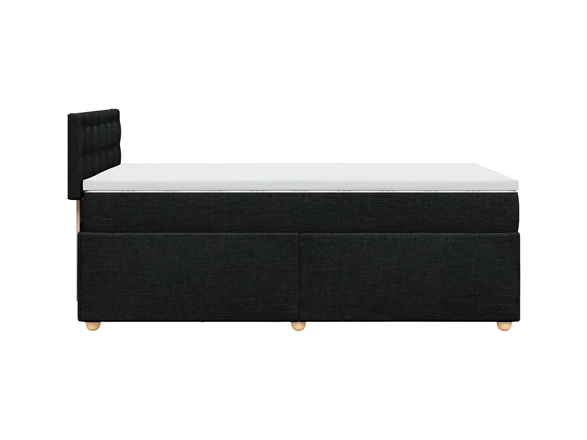 Boxspring met matras stof zwart 100x200 cm