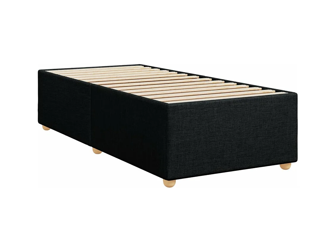 Boxspring met matras stof zwart 100x200 cm