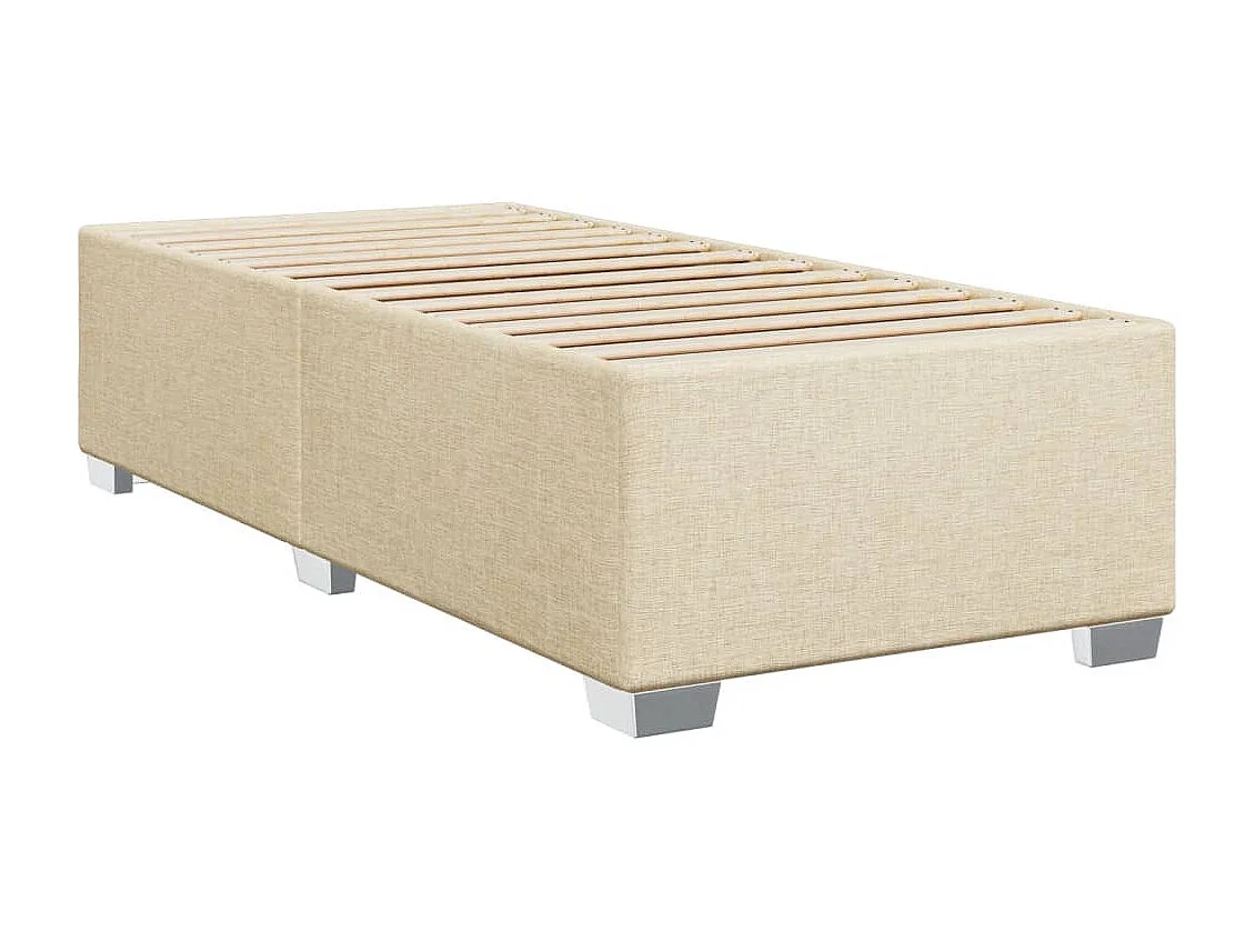 Giroletto a Molle con Materasso Crema 80x200 cm inTessuto