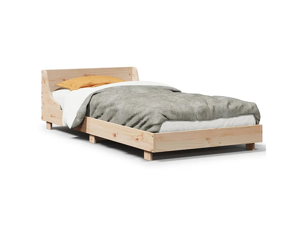 Cadre de lit sans matelas 90x190 cm bois de pin massif