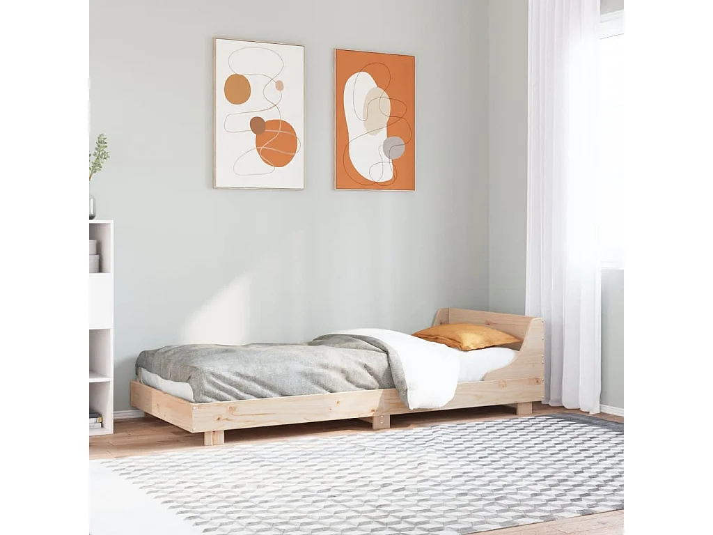 Cadre de lit sans matelas 90x190 cm bois de pin massif