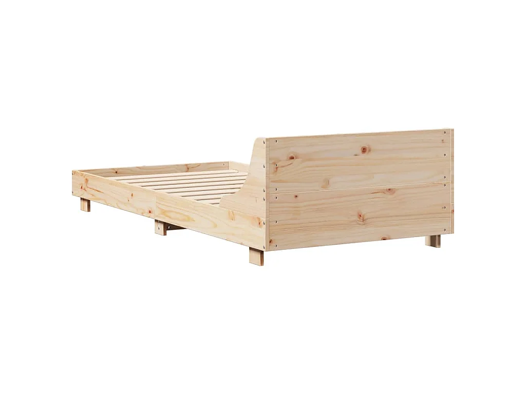Letto senza Materasso 90x190 cm in Legno Massello di Pino