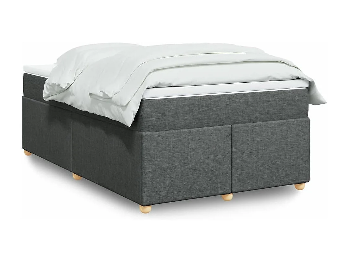 Sommier à lattes de lit avec matelas Gris foncé 120x200cm Tissu