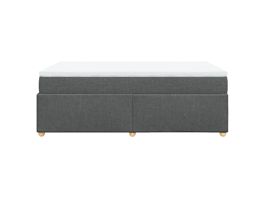 Cama com molas/colchão 120x200 cm tecido cinzento-escuro